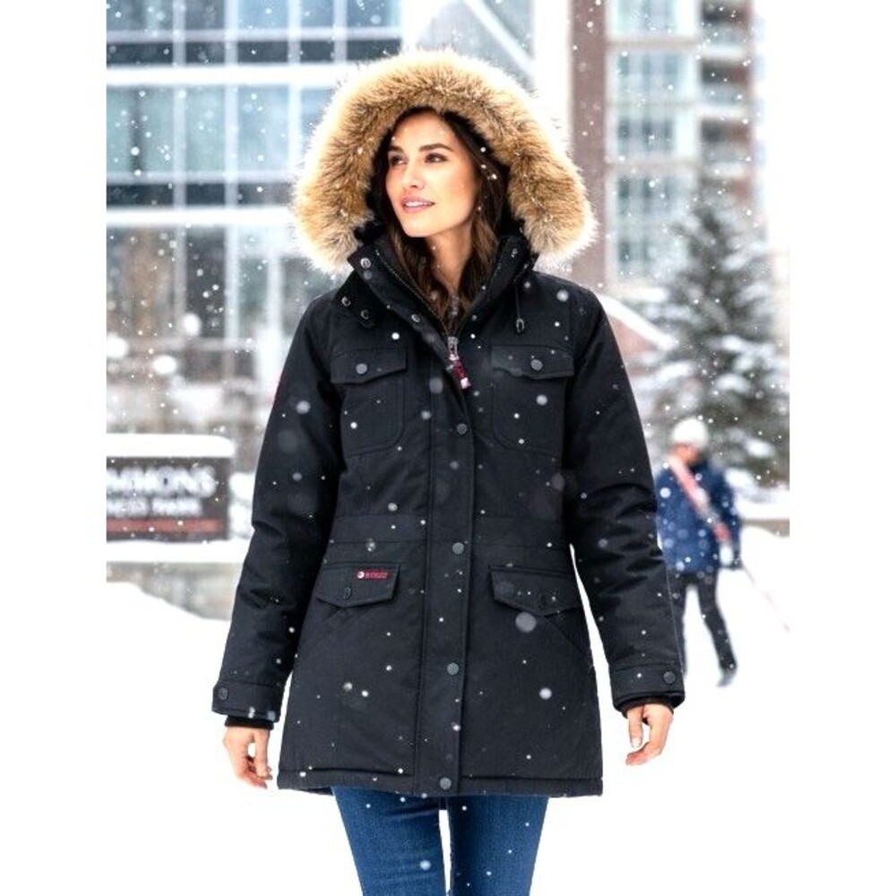 Canada WeatherGear womens NEW! hooded insulated cold weather coat Large
